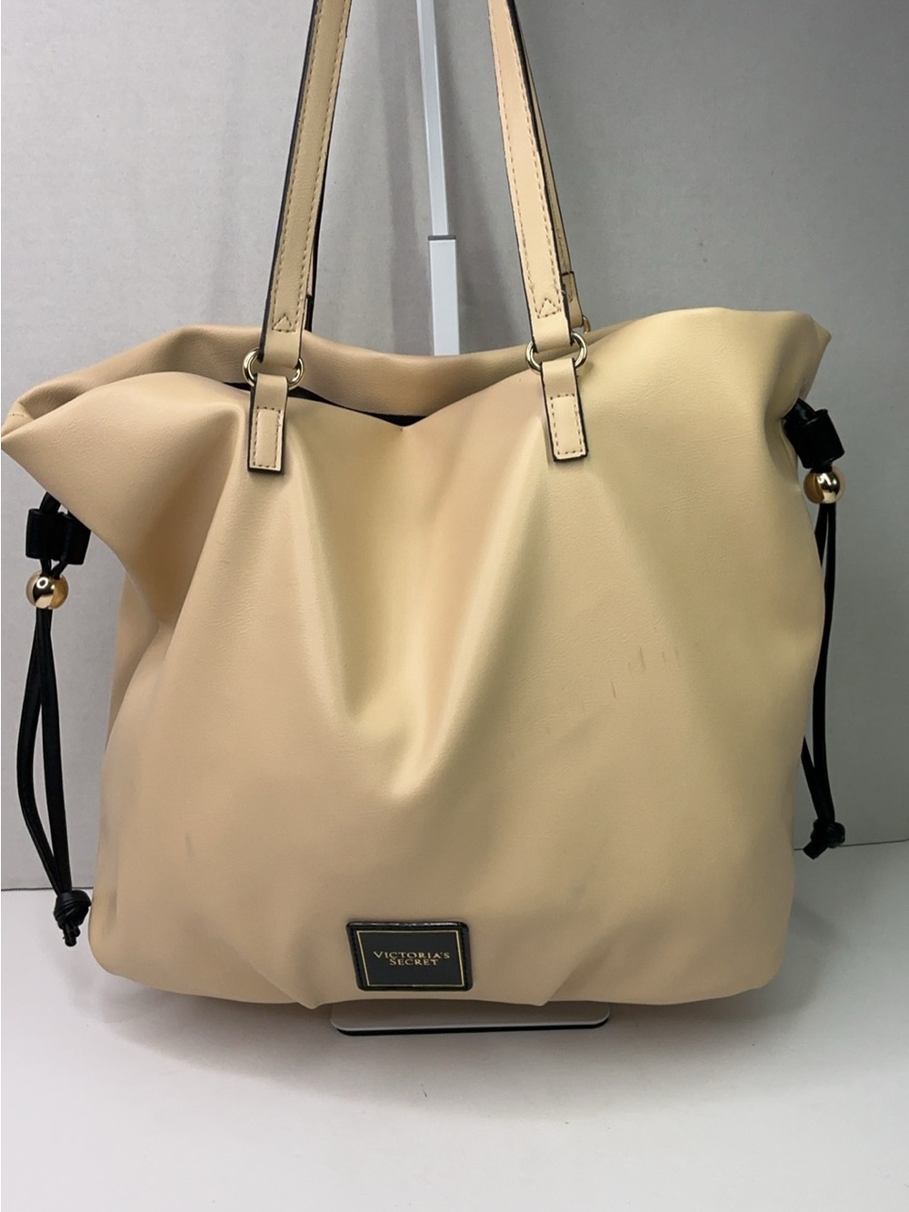Victoria's Secret Cream Tote Bag with Dual Shoulder Straps